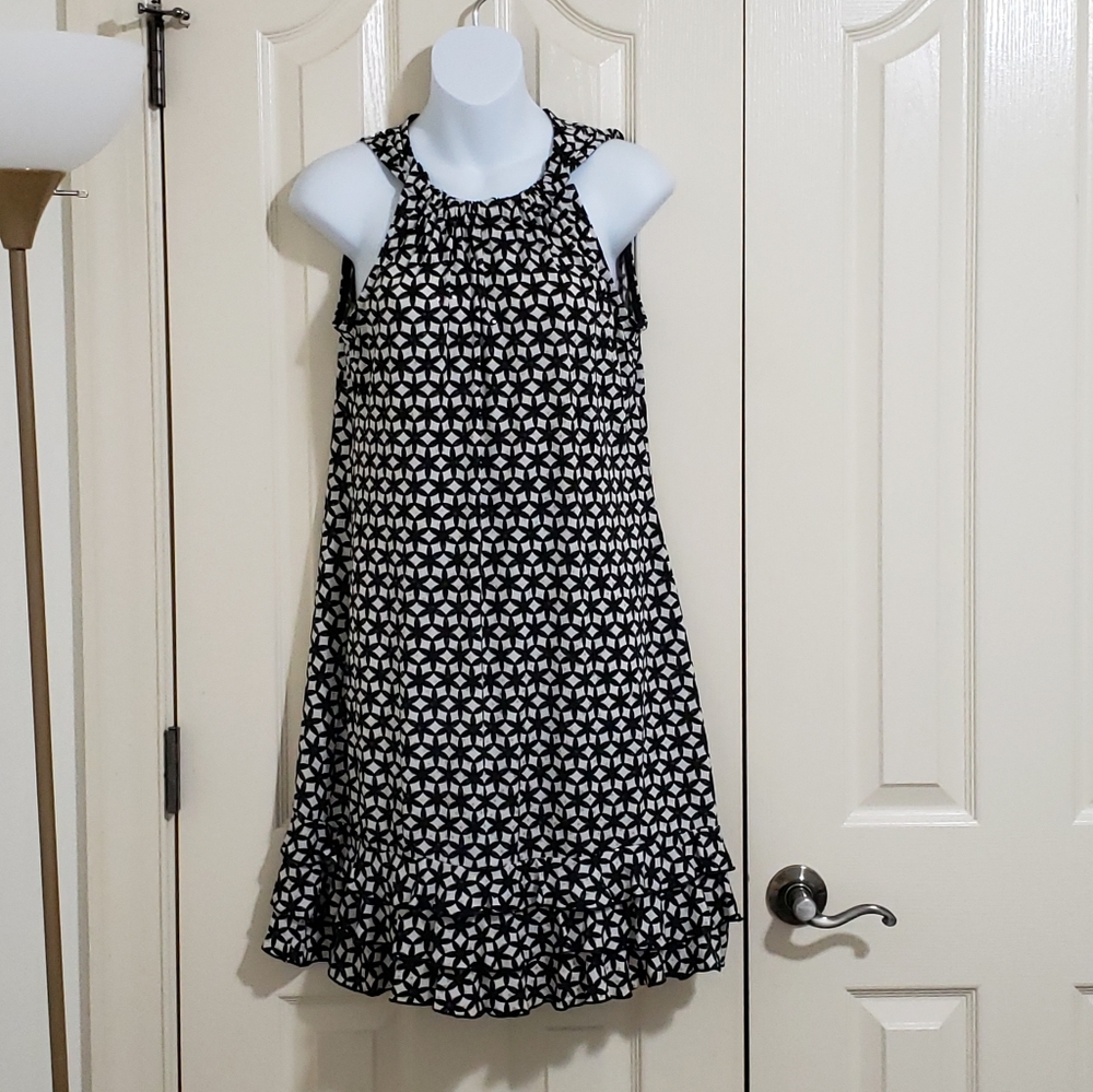 MSK Black & White Sleeveless Dress Size M